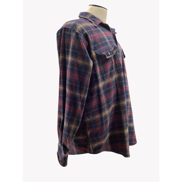 Carhartt Mens 2XL Plaid Flannel Button-Up Shirt 100% Cotton Long Sleeve - Picture 2 of 8